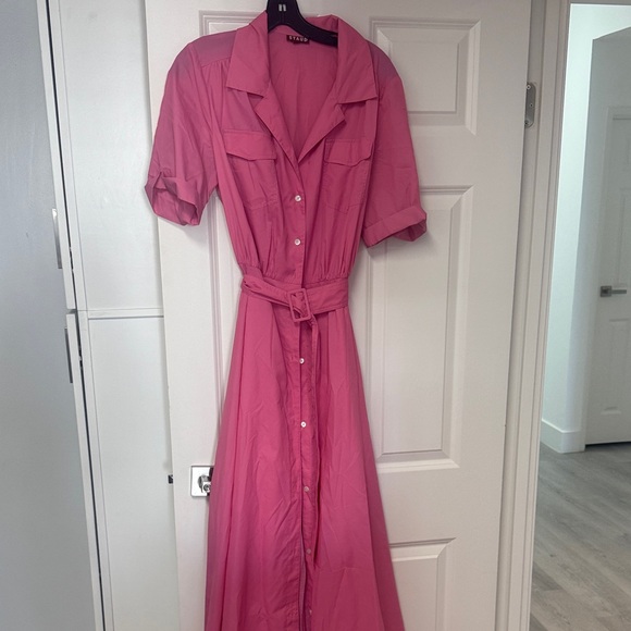 STAUD Dresses & Skirts - STAUD Pink Long Sleeve Dress